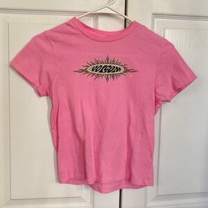 Volcom Pink Nostalgic Graphic Tee